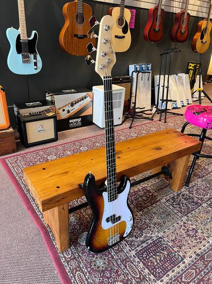 Jay Turser 4-String P-Style Electric Bass Guitar, Tobacco Sunburst B-STOCK