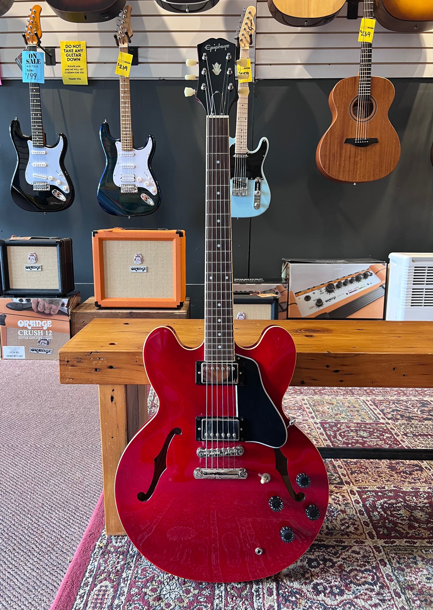 Epiphone ES-335 Inspired by Series Cherry Red Electric Guitar USED