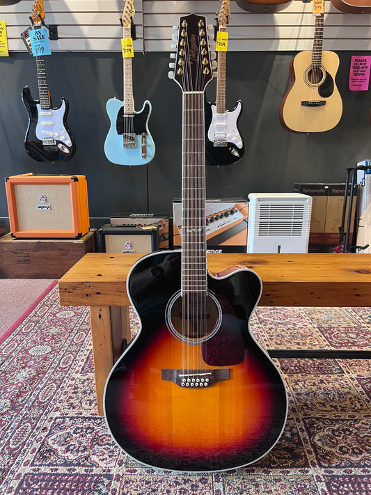 Takamine Jumbo GJ72CE-12 12 String Acoustic Guitar with Hard Case USED