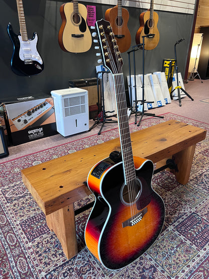 Takamine Jumbo GJ72CE-12 12 String Acoustic Guitar with Hard Case USED