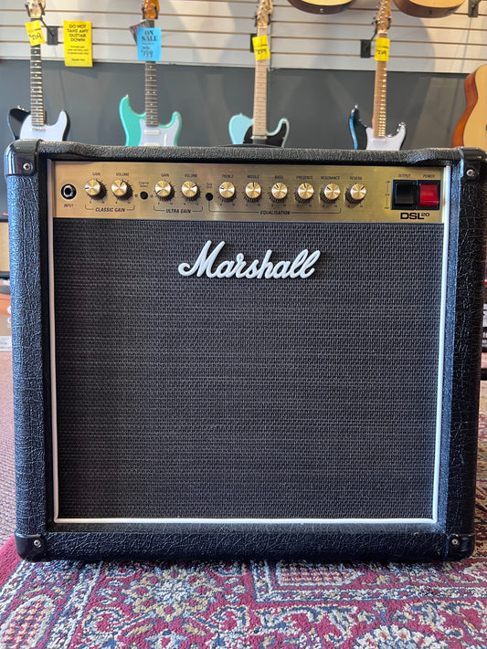 Marshall DSL20 20W Combo Guitar Amplifier with upgraded Celestian Creamback Speaker USED