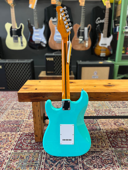 Oscar Schmidt Solid Body Strat Style Electric Guitar, Seafoam Green