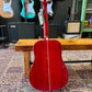 Oscar Schmidt Dreadnought Acoustic Guitar - Trans Red