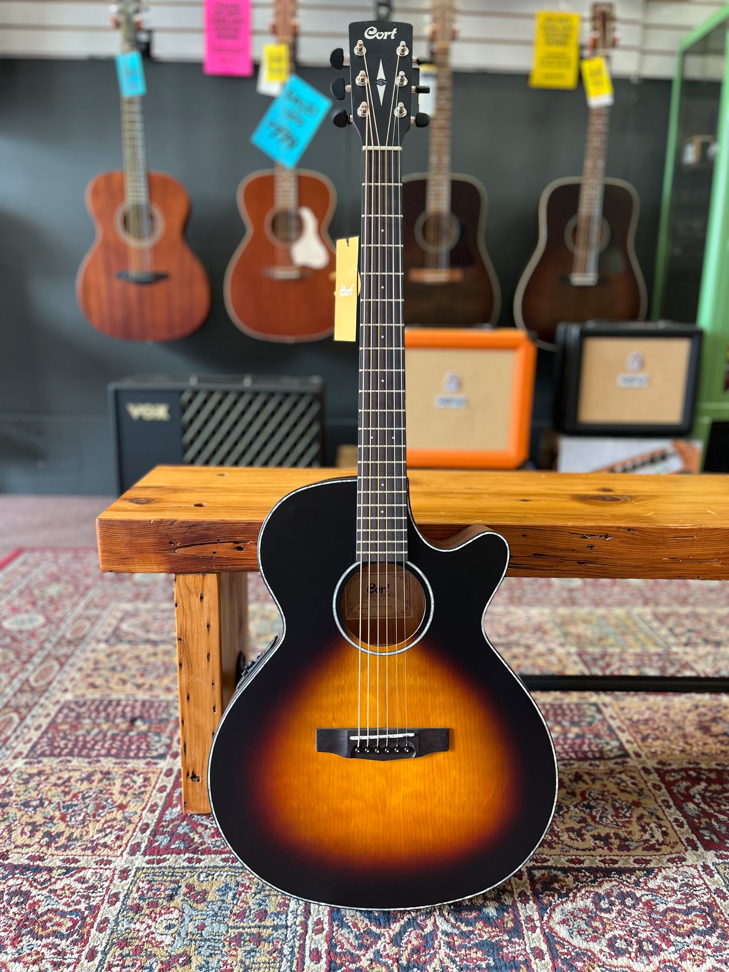 Cort 3 Tone Satin Sunburst Acoustic Guitar