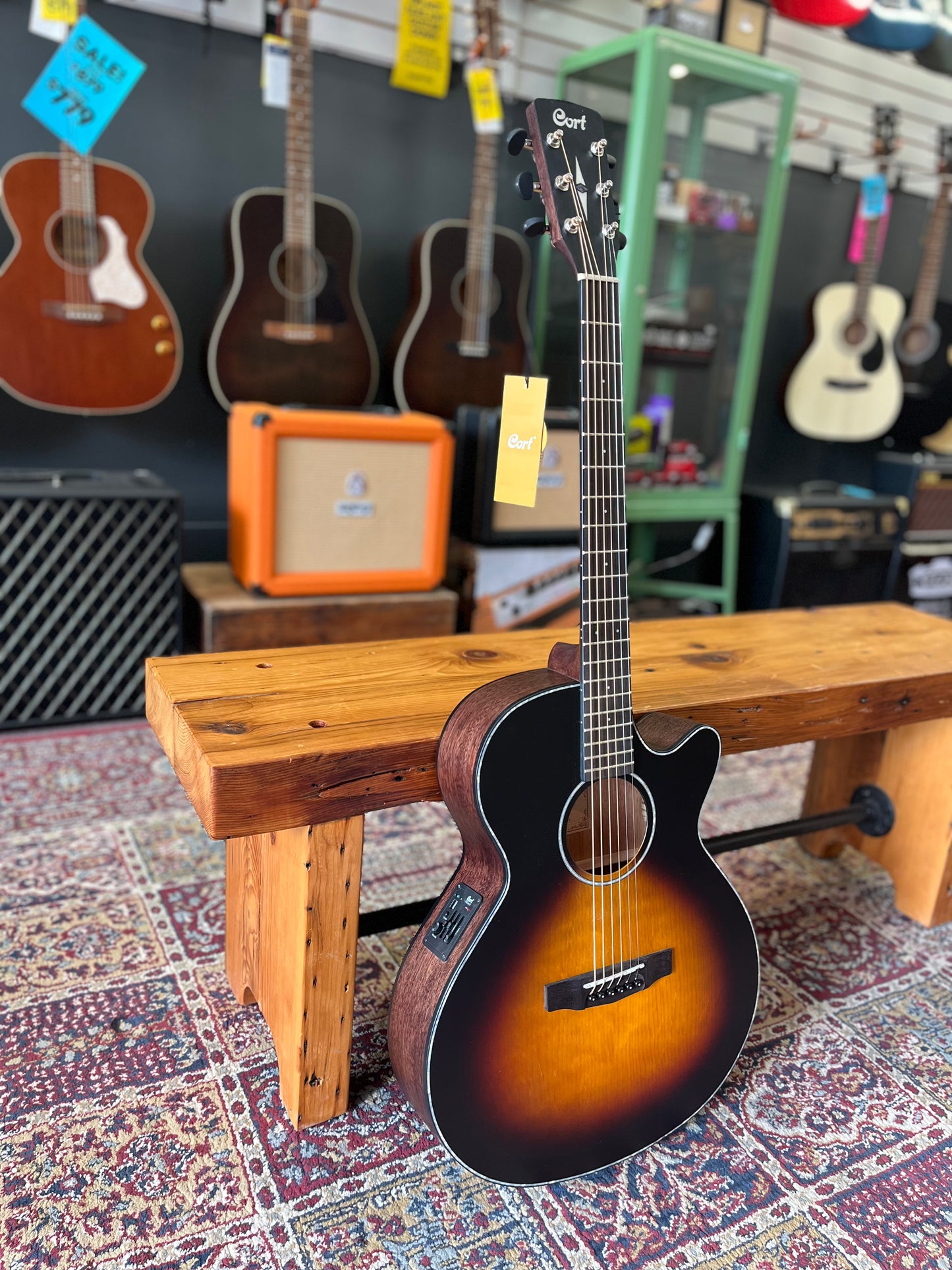 Cort 3 Tone Satin Sunburst Acoustic Guitar