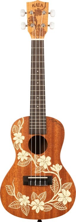 KALA Gardenia Brighamii Concert Mahogany Ukulele With Bag