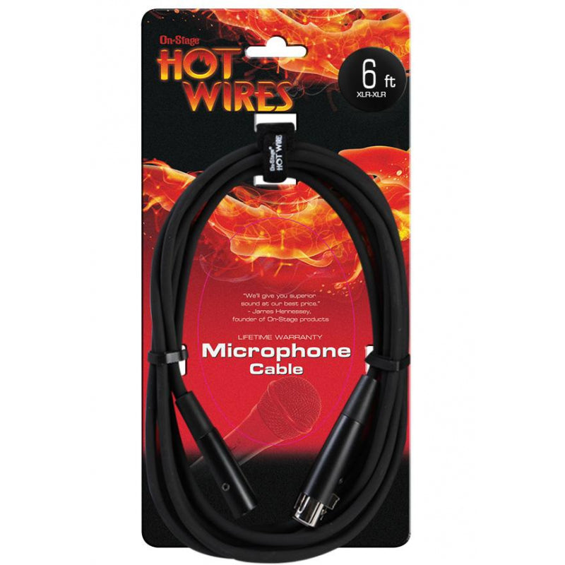 On-Stage Mic Cable (6', XLR-XLR)