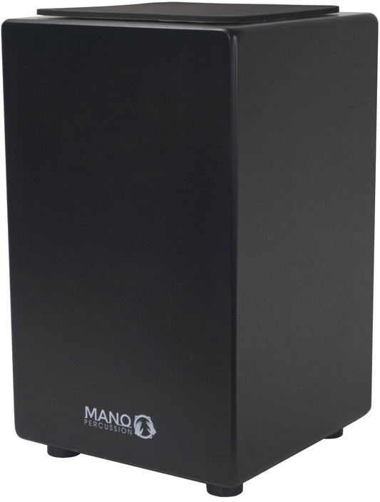 Mano Percussion Cajon With Foam Seat Pad, Midnight Black Satin