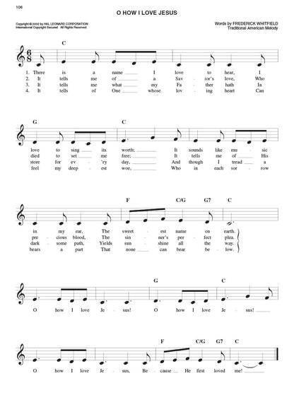 Hal Leonard Easy Hymn Fake Book