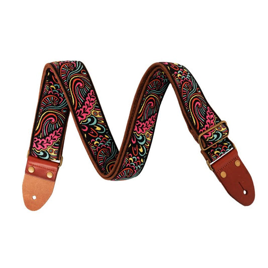 Profile Deluxe Classic Multi-Color Pattern Weave Jacquard Guitar Strap