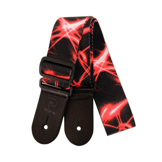 Profile Terylene, Red Strobe Light Effect Printed Guitar Strap