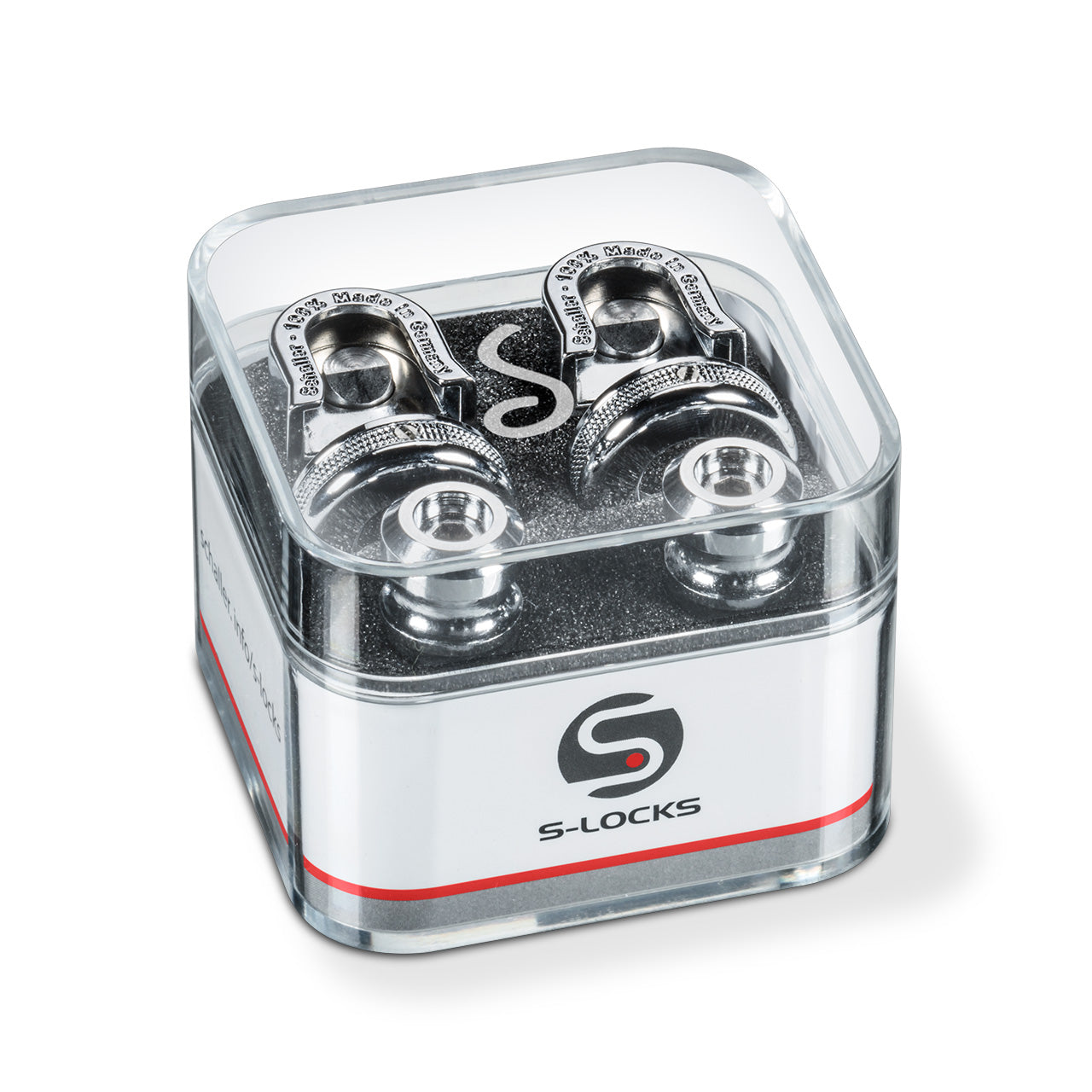 Schaller S-Lock Strap Locks (2 pieces), Chrome