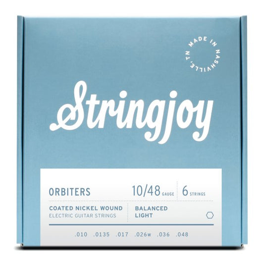 Stringjoy Orbiters Coated Nickel Wound Electric Guitar Strings  (10-48)