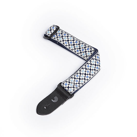 D'Addario Blue Flowers Ukulele Strap