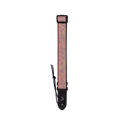 D'Addario Paisley Pink/Green Ukulele Strap