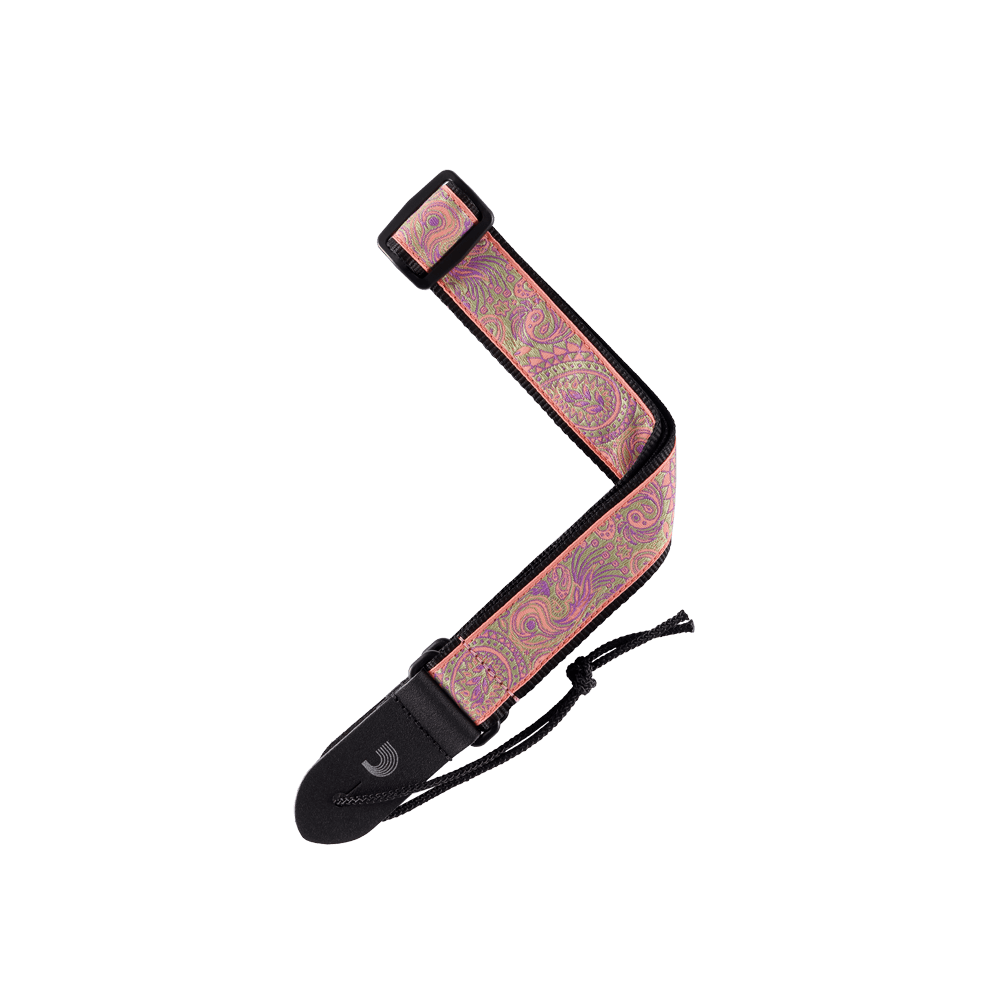 D'Addario Paisley Pink/Green Ukulele Strap