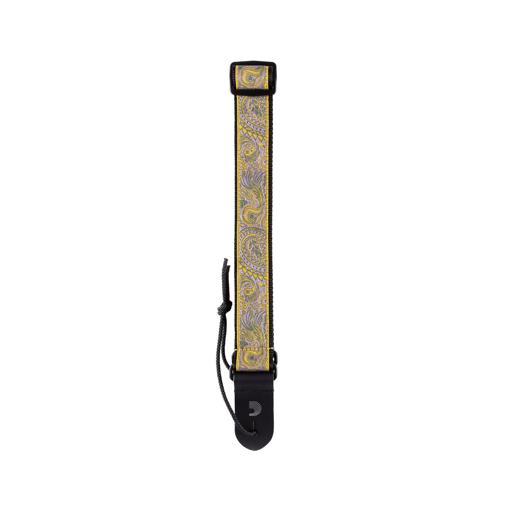 D'Addario Paisley Yellow/Purple Ukulele Strap