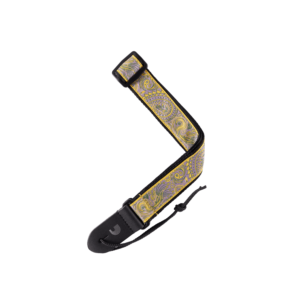 D'Addario Paisley Yellow/Purple Ukulele Strap