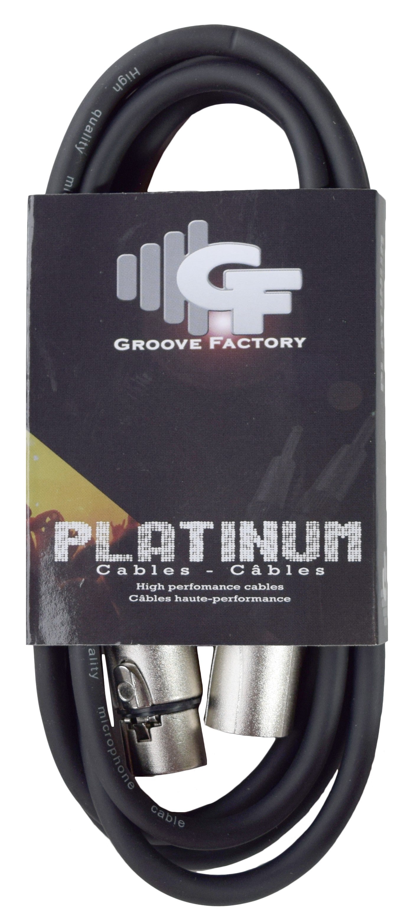 GROOVE FACTORY PLATINUM SERIES MICROPHONE CABLE XLR - 6 FEET