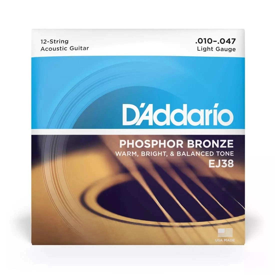 D'Addario EJ38 - Phosphor Bronze 12-String Light 10-47