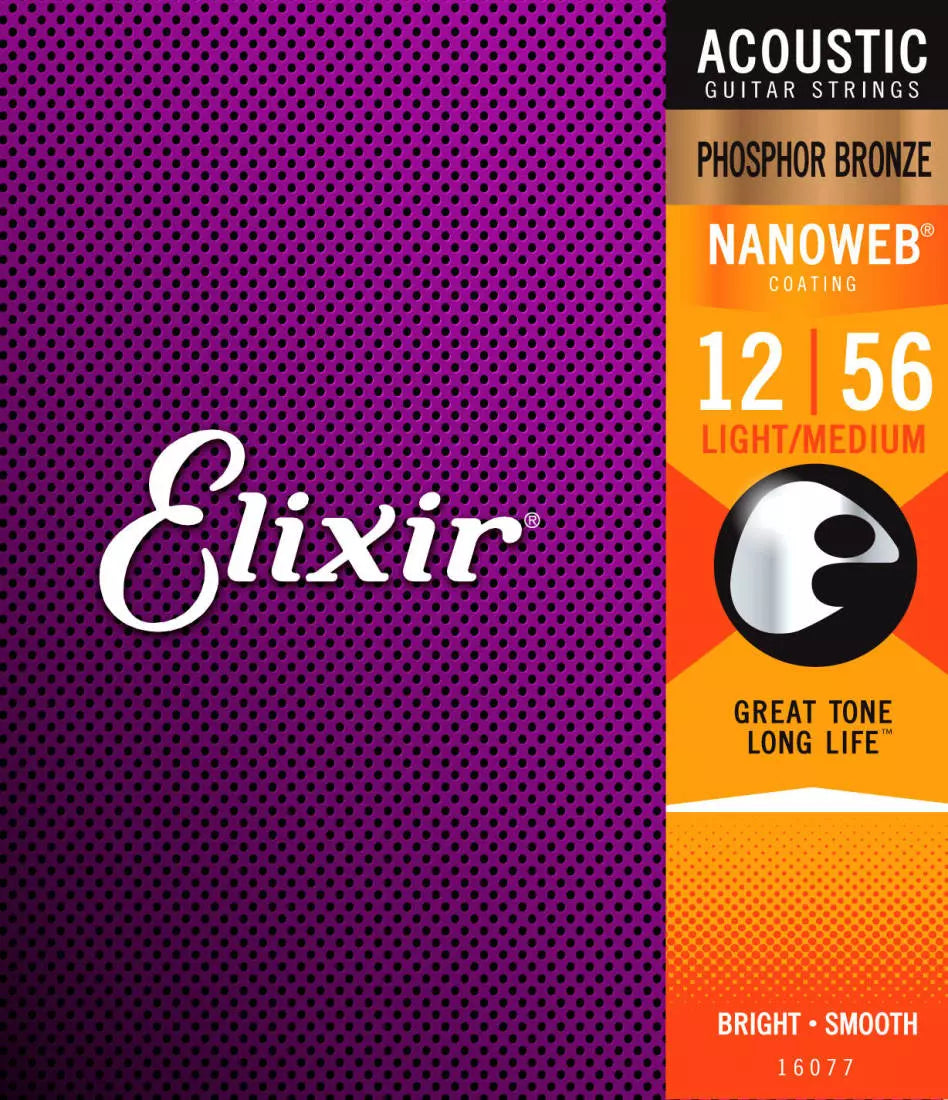 Elixir Strings Phospher Bronze 12-56 Light/Medium Acoustic Strings