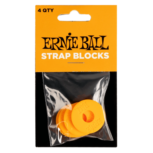 Ernie Ball Strap Blocks 4 Pack - Orange