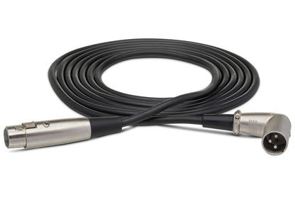 Hosa Balanced Interconnect, XLR-F to Right-angle XLR-M, 10 ft