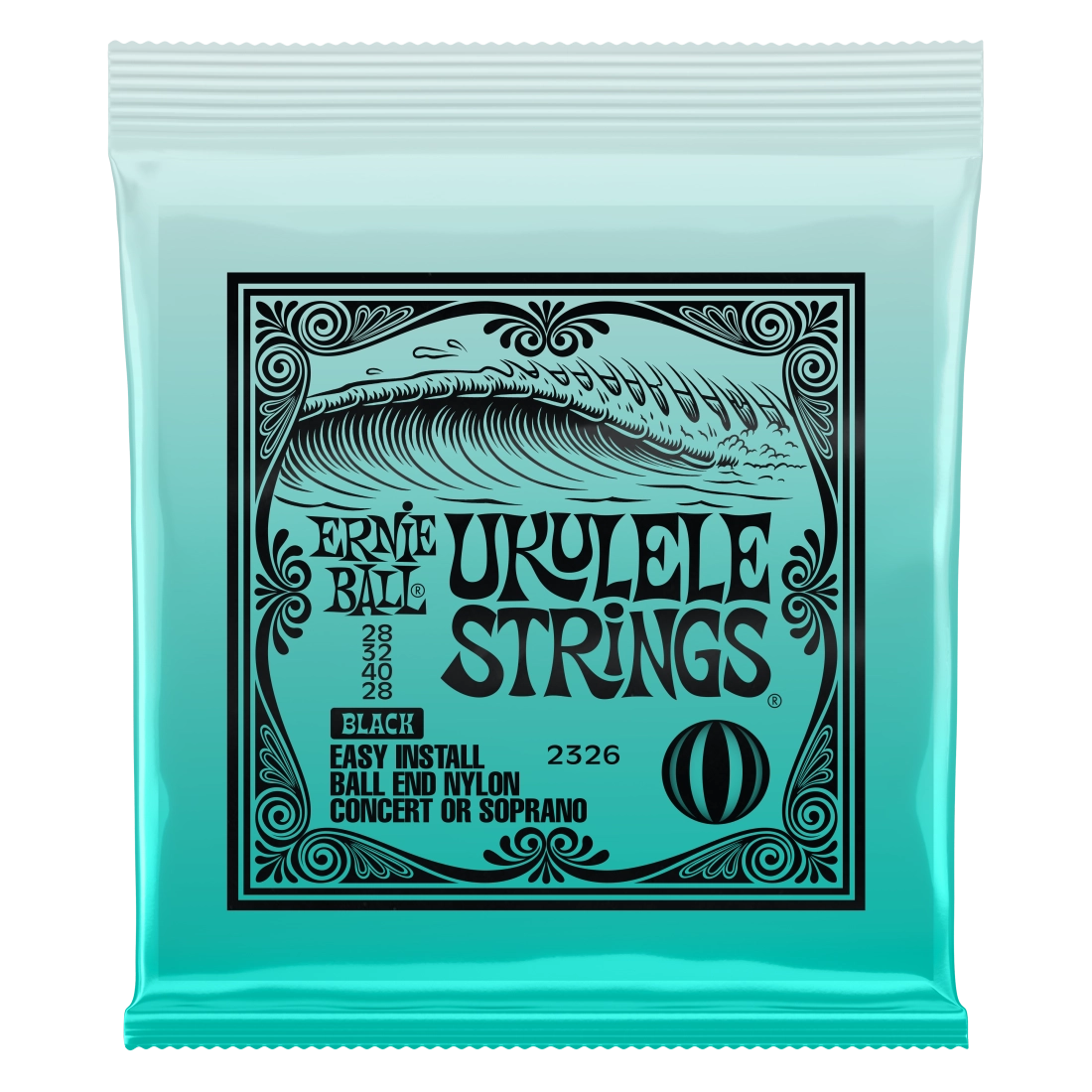 Ernie Ball Concert/Soprano Ukulele Strings - Black