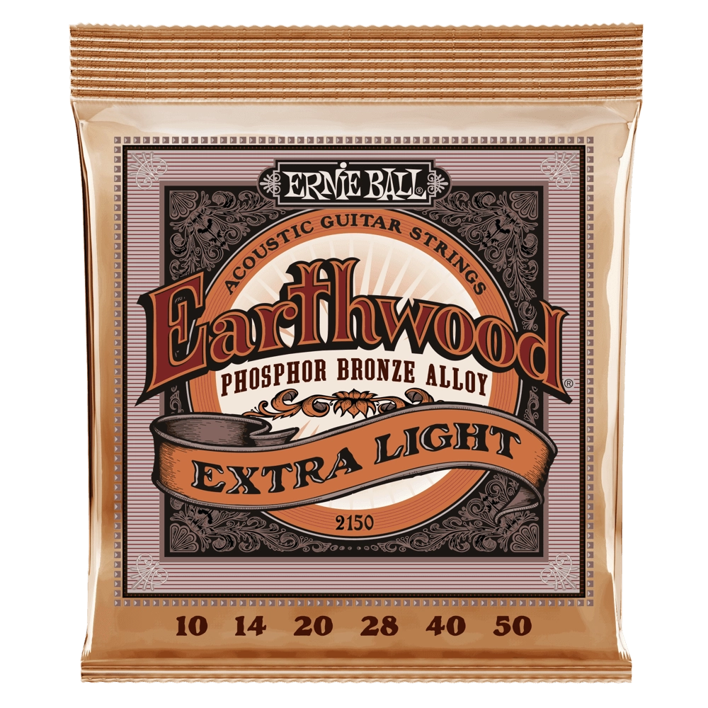 Ernie Ball Earthwood Extra Light Phosphor Bronze Acoustic Guitar Strings 10-50