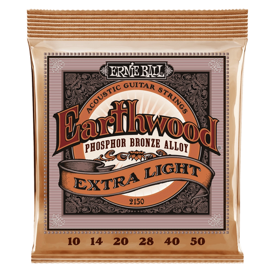 Ernie Ball Earthwood Extra Light Phosphor Bronze Acoustic Guitar Strings 10-50