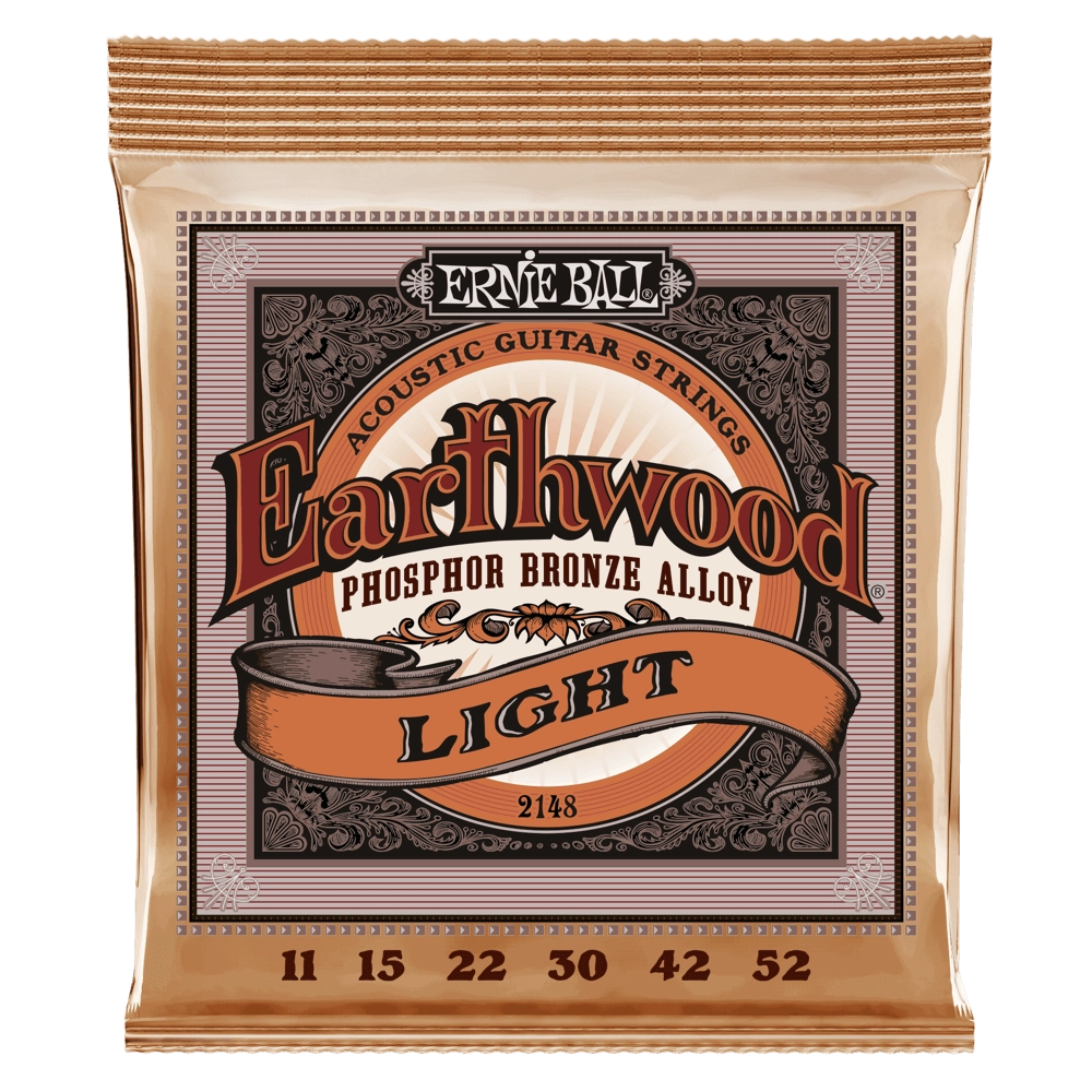 Ernie Ball Earthwood Light Phosphor Bronze Acoustic Guitar Strings 11-52