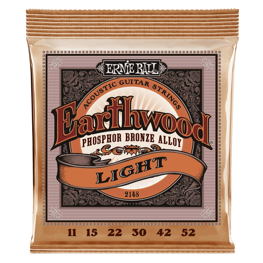 Ernie Ball Earthwood Light Phosphor Bronze Acoustic Guitar Strings 11-52