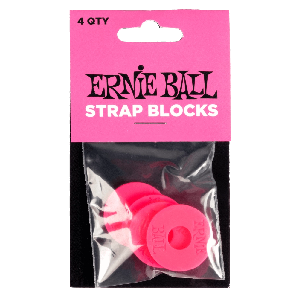 Ernie Ball Strap Blocks 4 Pack - Pink