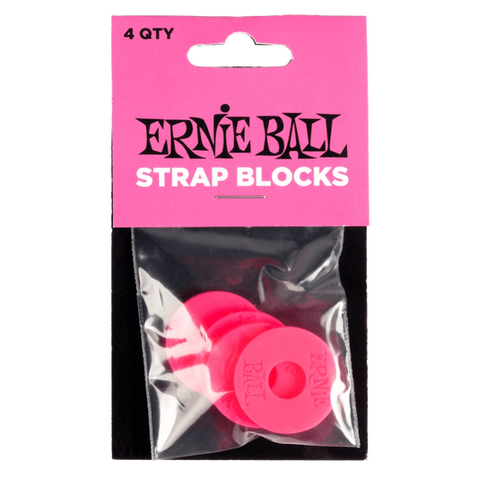 Ernie Ball Strap Blocks 4 Pack - Pink