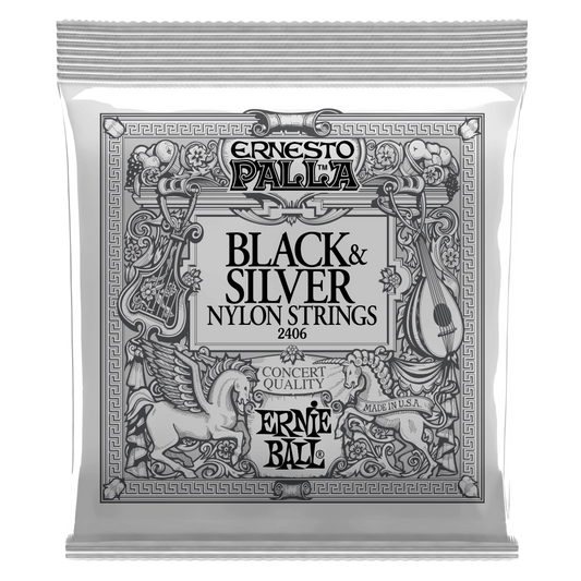 Ernie Ball Ernesto Palla Black & Silver Nylon Classical Guitar Strings