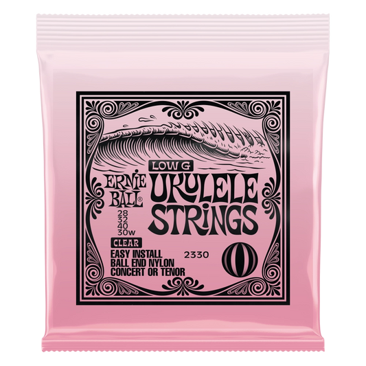 Ernie Ball Concert/Tenor Ukulele Strings, Low G, Ball-end - Clear