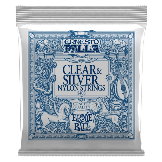 Ernie Ball Ernesto Palla Clear & Silver Nylon Classical Guitar Strings