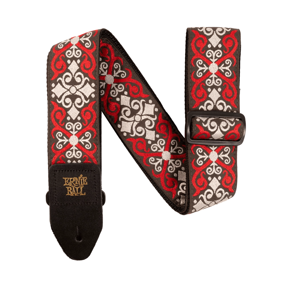 Ernie Ball Red Trellis Jacquard Strap