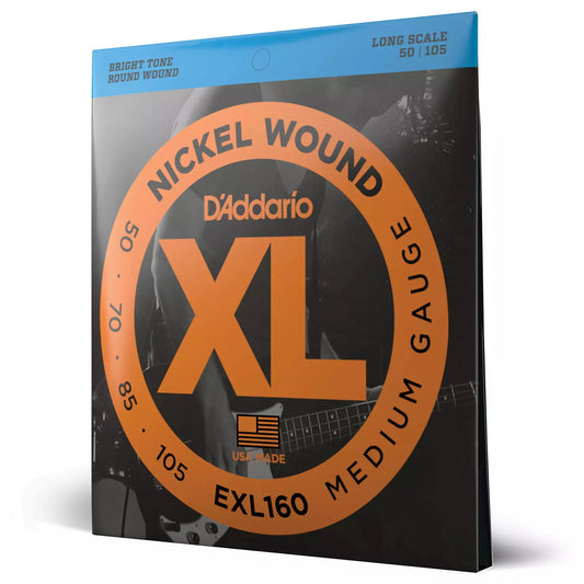 D'Addario EXL160 - Nickel Round Wound LONG SCALE Bass Strings 50-105