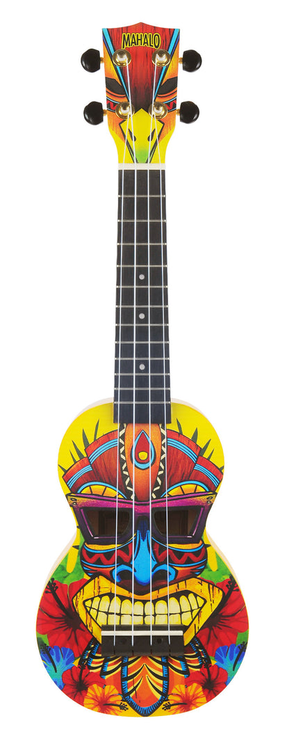 Mahalo Art Series Tiki Soprano Ukulele With Bag