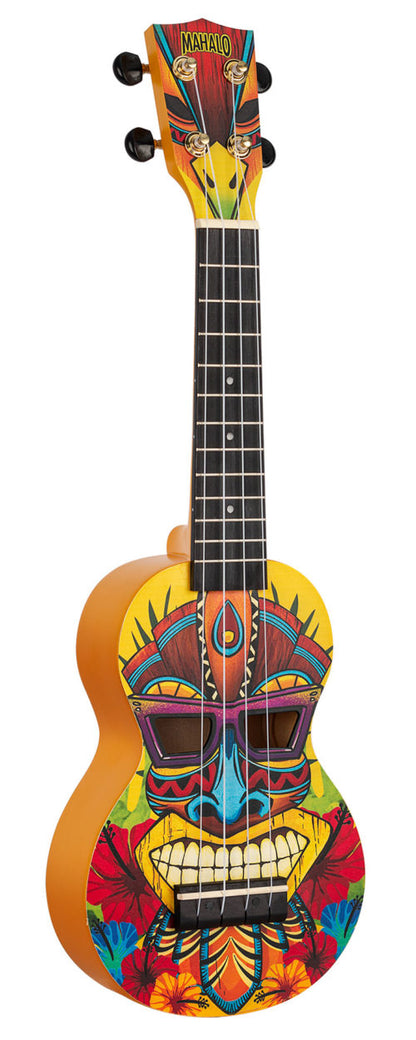 Mahalo Art Series Tiki Soprano Ukulele With Bag